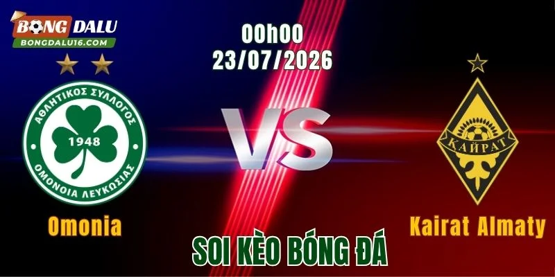 Soi kèo Omonia vs Kairat Almaty, 00h00 ngày 23/7: Khách lấn át chủ